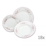 Sada 18 porcelánových tanierov s ružičkami Thun Bernadotte