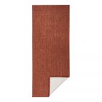 Tehlovočervený vonkajší koberec Bougari Miami, 80 x 350 cm