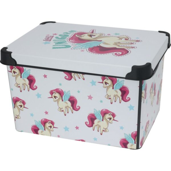 Detský úložný box s vekom Unicorn, 41 x 30 x 24 cm, 22 l, plast